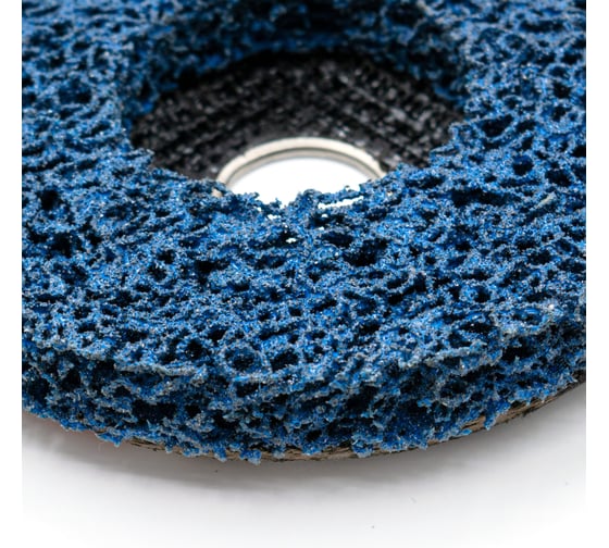 Круг зачистной полимерный (коралловый) голубой, coarse grain (грубый), 125x22.2x15 мм РемоКолор 37-1-410