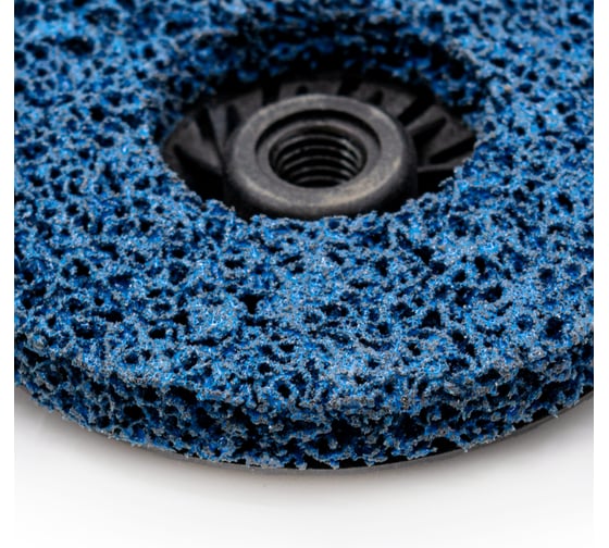 Круг зачистной полимерный (коралловый) голубой, coarse grain (грубый), 125x15 мм, М14 РемоКолор 37-1-419