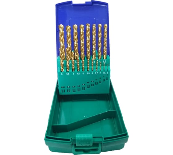 Набор сверл по металлу (19 шт; 1-10 мм; HSS-Tin) HELLER TD29352