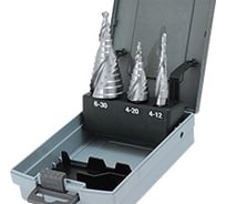 Набор ступенчатых сверл HSS-XE (3 шт; 6-30 мм; 4-20 мм; 4-12 мм) Karnasch 20.1492