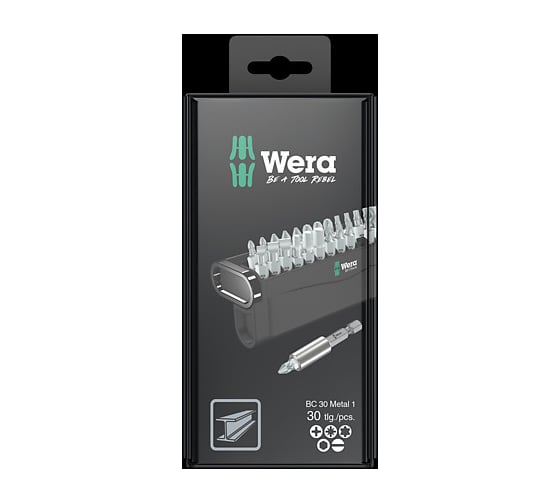 Биты Bit-Check 30 Metal 1 SB, 30 предметов WERA WE-057440