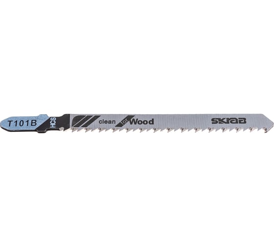 Пилки для лобзика T101B/101BR/144D/101AI/101AO (5 шт; 1.2-4мм; 100 мм) Ламинат/Дерево/Пластик) SKRAB 20846