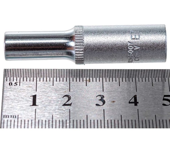 Головка Е-профиль глубокая E7, 1/4"DR Rockforce RF-5265007(291)