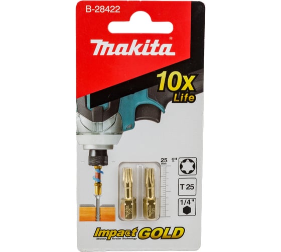 Бита Impact Gold (2 шт; T25; 25 мм) Makita B-28422