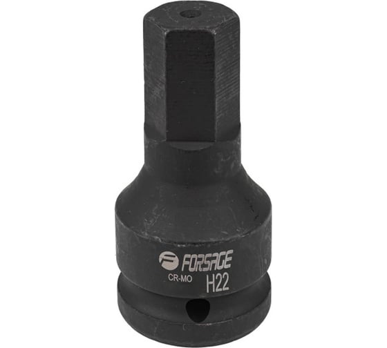 Головка-бита 6-гранная, ударная, 22 мм, 3/4"DR, L-100 мм Forsage F-2649022(29982) 1