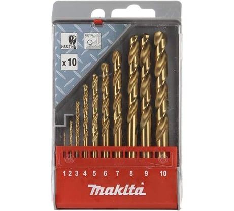 Набор сверл D-43561 (10 шт; 1-10 мм) Makita 193386