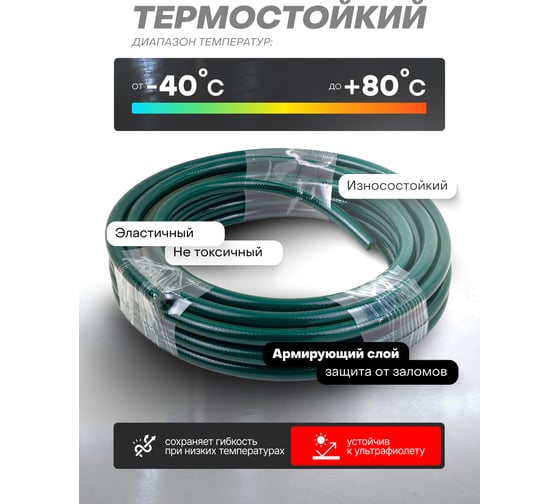 Шланг полиуретановый армированный 8x12 мм, 10 м, раб. давление 16 бар Rockforce RF-AHC-17D(59431)