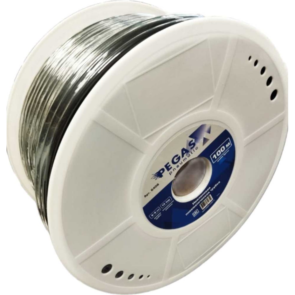 Пневмотрубка нейлоновая Pegas бухта 100 м, 6-8 мм Pegas pneumatic 6408 ...