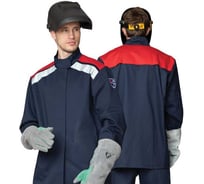 Костюм сварщика летний 3 класс защиты, т.синий/красный, 60-62/170-176 Прабо 40221