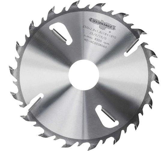 Пила дисковая HW многопильная 250x50x3.5/2.5 мм, Z18+18+4 F Golden Eagle TL26071 1