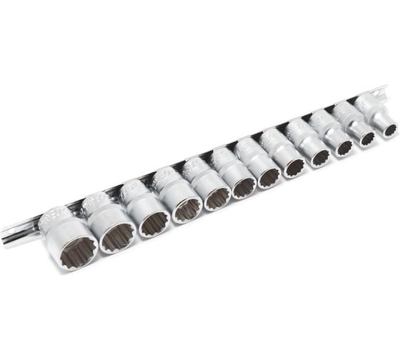 Набор головок 12 предметов, 1/2"DR, 12 гр., 10-19, 22, 24 мм, на планке Forsage F-4121-9(9744)