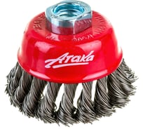 Щетка чашеобразная витая (80 мм; M14) АТАКА 34725