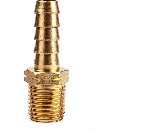 Разъем 1/4 внешняя резьба - елочка 8 мм, латунь AV Steel AV-700305