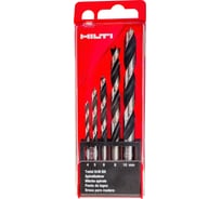 Сверло спиральное по дереву (5 шт; 4, 5, 6, 8, 10 мм) Hilti 305033