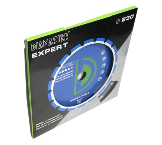 Диск сегментный Diamaster Expert д.230х22.2 х2.4х7.0мм 18z универсал wet dry 121.000.8391