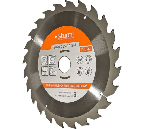 Диск пильный (235x30/20 мм; 24 зуба) Sturm 9020-235-30-24T