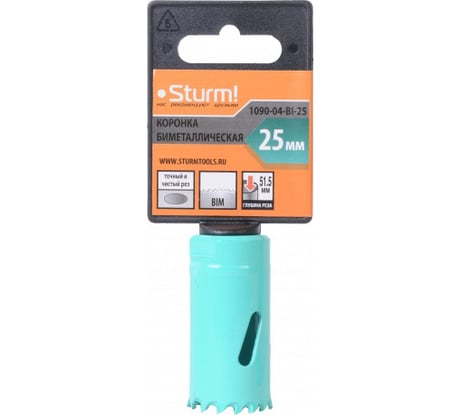 Коронка BI-METAL (25 мм; 5/8") Sturm 1090-04-BI-25