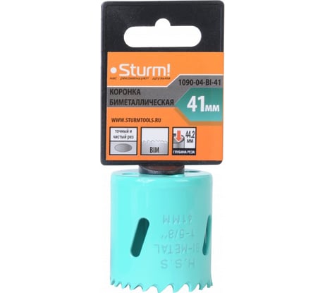 Коронка BI-METAL (41 мм; 5/8") Sturm 1090-04-BI-41