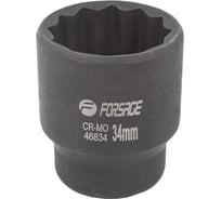 Головка ударная 12-гранная 34 мм, 3/4"DR Forsage F-46834(27108)