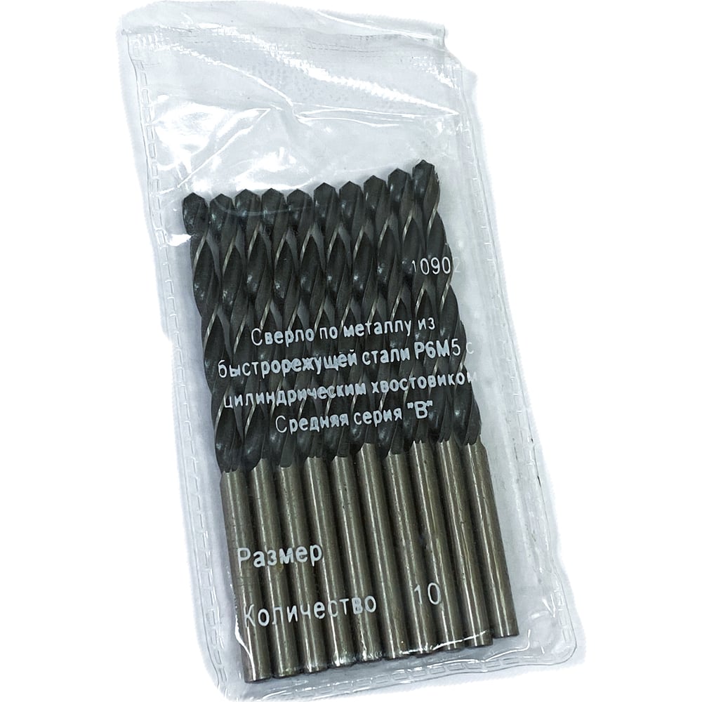 Сверло по металлу (10 шт; 3.4х39х70 мм; ц/х; Р6М5) STV 00000015367 ...