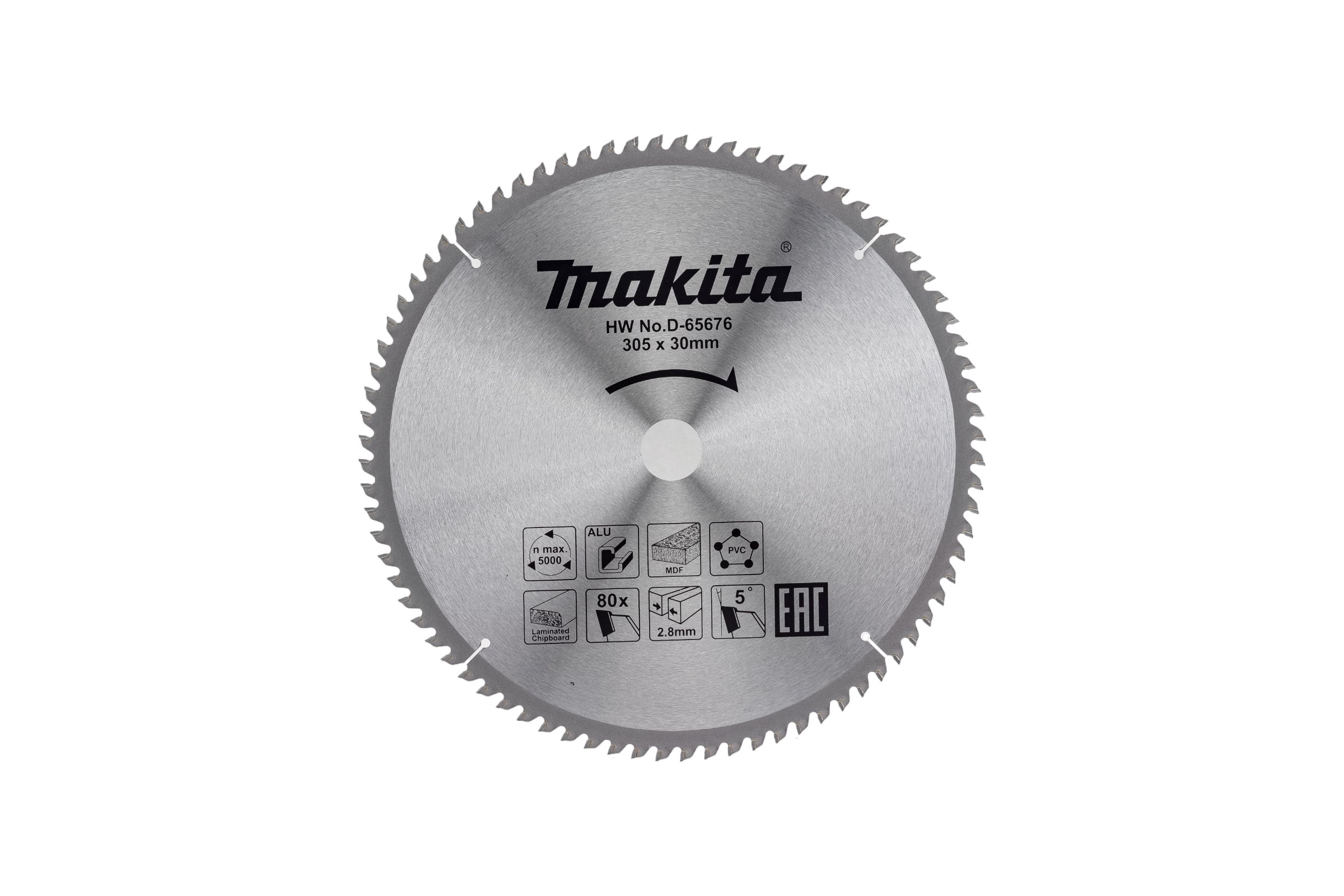 ДискпильныйуниверсальныйD-65676(305х30х2.8мм;80Т)Makita198973