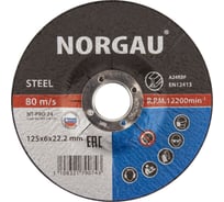 Диск шлифовальный по стали NT-PRO 24 (125x6х22.2 мм) NORGAU 083250125