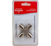 Крестовина 3/8"FFFF Elitech 0704.028200