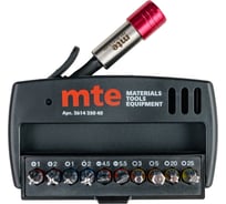 Набор торсионных бит 1/4″, 25 мм, PH, PZ, TX, HEX, SL, с держателем, 11 предметов, MTE 261425040