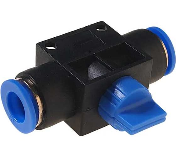 Фитинг с краном 8x8 мм для пластиковых трубок Forsage F-SHVFF08-08(59352)