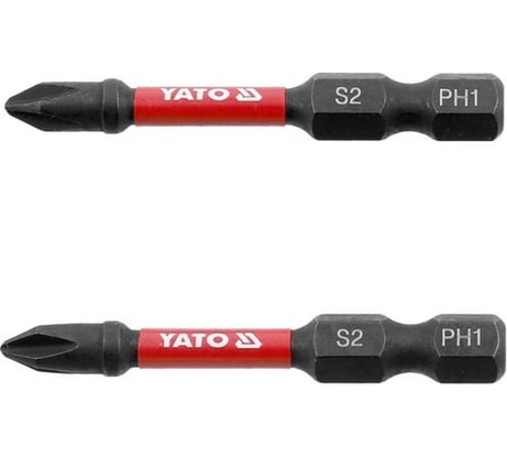Биты ударные PH1, 50 мм, 1/4", 2 шт YATO YT-78040