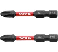 Биты ударные PH2, 50 мм, 1/4", 2 шт YATO YT-78041