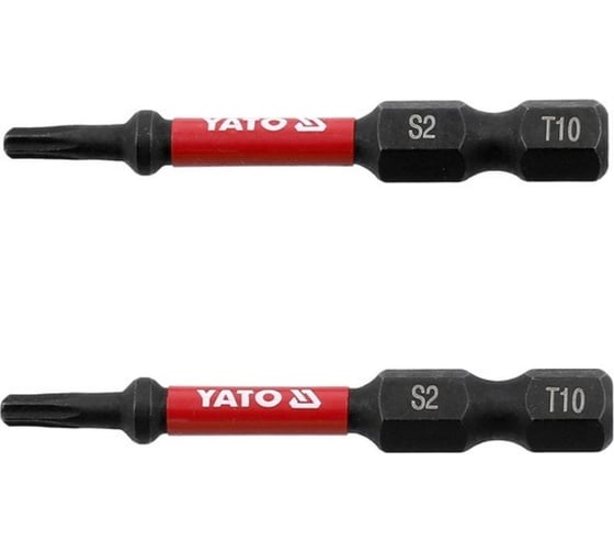 Биты ударные Т10, 50 мм, 1/4", 2 шт YATO YT-78051 1