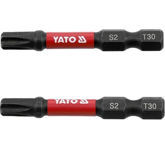 Биты ударные Т30, 50 мм, 1/4", 2 шт YATO YT-78056