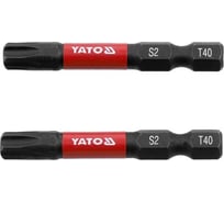 Биты ударные Т40, 50 мм, 1/4", 2 шт YATO YT-78057