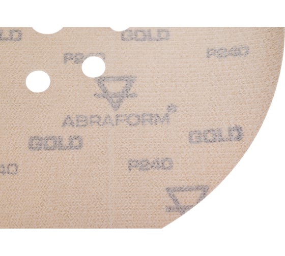 Шлифовальный круг на липучке ABRAFORM Giraffe GOLD 225 мм, 9 отв., Р240, 5 шт AF5-GG-240