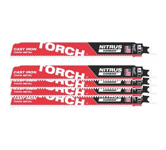 Полотно THE TORCH NITRUS TCT (5 шт; 230 мм; 7 TPI) для сабельной пилы Milwaukee 48005562 1