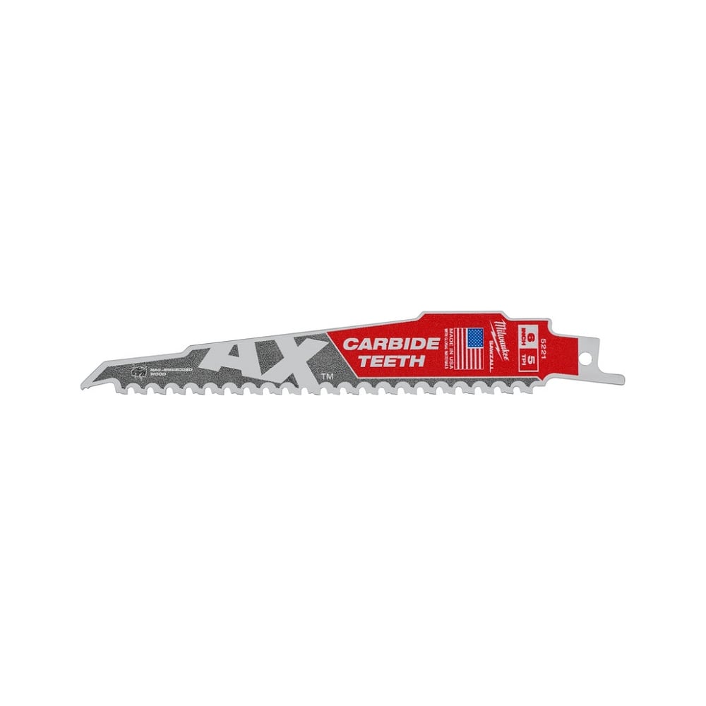 Полотно TСT AX (5 шт; 150 мм) для сабельной пилы Milwaukee 48005521 ...