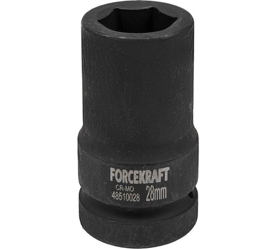 Головка ударная глубокая 6-гранная 28 мм, 1"DR Forcekraft FK-48510028(57414) 1