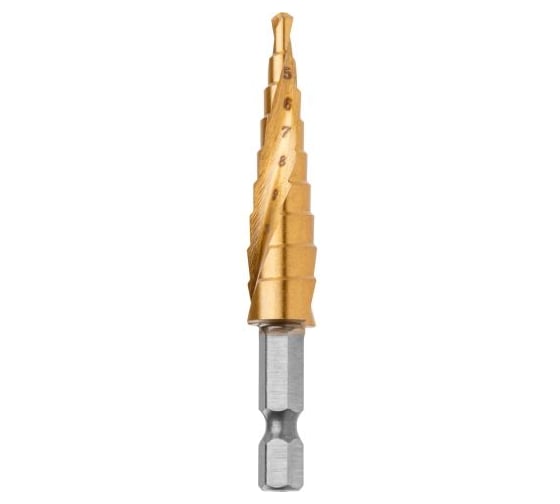 Сверло по металлу ступенчатое 4-12 мм, HSS TIN Gepard GP0304-12