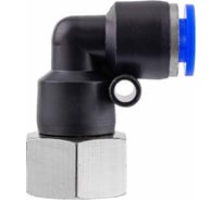 Фитинг угловой для пластиковых трубок 6 мм с внутренней резьбой 1/4 Forsage F-SPLF06-02(59410)