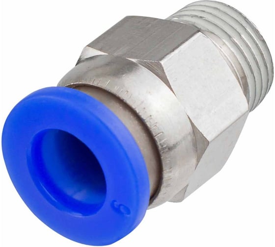Фитинг для пластиковых трубок 6 мм с наружной резьбой 1/8 Forsage F-SPC06-01(59365)