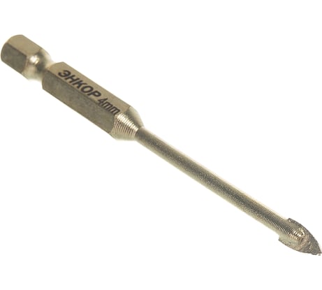 Сверло для стекла и керамики (4 мм; 1/4") Энкор 9608