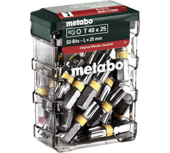 Биты Torx (25 шт; T40; 25 мм) Metabo 626717000 1