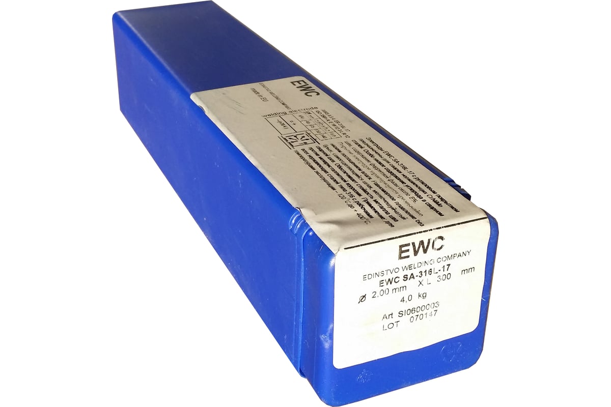 Электроды EWC SA-316L-17 (2х300 мм; 4 кг) SI0600003 - выгодная цена,  отзывы, характеристики, фото - купить в Москве и РФ