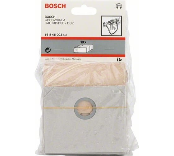 Фильтр бумажный 10 шт для GAH500 Bosch 1615411003