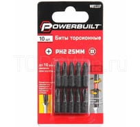 Биты торсионные POWERBUILT PH2x25 мм, 10 шт TORGWIN WBT1137