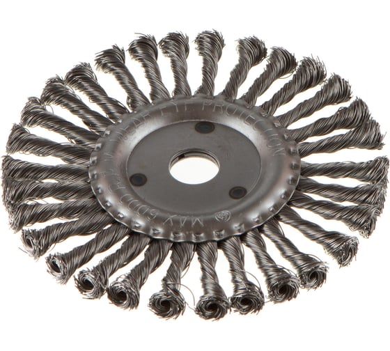 Щетка крацовка для УШМ, дисковая, жгутированная, 175 мм GREPP 211-175 1