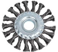 Щетка крацовка для УШМ, дисковая, жгутированная, 115 мм GREPP 211-115