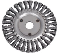 Щетка крацовка для УШМ, дисковая, жгутированная, 150 мм GREPP 211-150