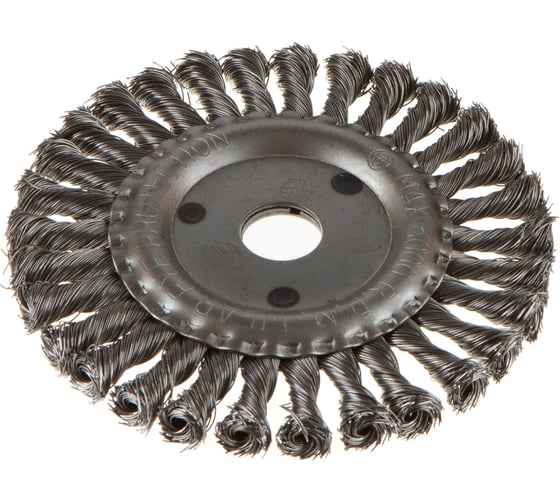 Щетка крацовка для УШМ, дисковая, жгутированная, 150 мм GREPP 211-150 1